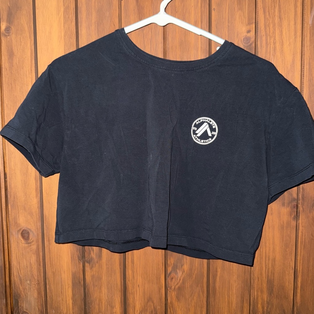 Alphalete Black Short Sleeve Crop T-Shirt
